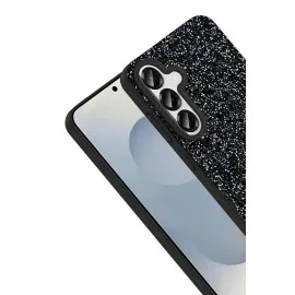 Onegif Samsung Galaxy S25 Bright Simli Kapak - Gümüş