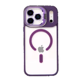 Joko Apple Iphone 17 Pro Max Remim Lensli Magsafe Standlı Kapak - Derin Mor