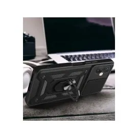 Newface İnfinix Hot 40 Pro Kılıf Pars Lens Yüzüklü Silikon - Kırmızı