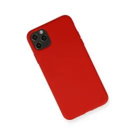Newface Iphone 11 Pro Max Kılıf Nano Içi Kadife Silikon - Kırmızı