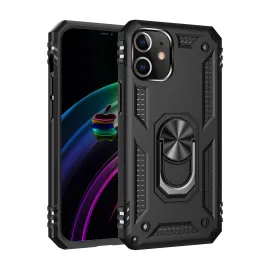 Newface Iphone 12 Mini Kılıf Sofya Yüzüklü Silikon Kapak - Siyah