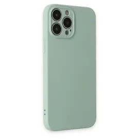 Newface Iphone 13 Pro Max Kılıf Nano Içi Kadife Silikon - Su Yeşili