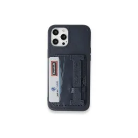 Newface Iphone 14 Pro Max Kılıf Hd Deri Kartvizitli Kapak - Mavi