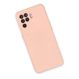 Newface Oppo Reno 5 Lite Kılıf Nano Içi Kadife Silikon - Pudra