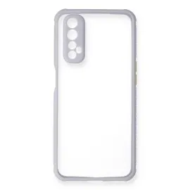 Newface Realme 7 Kılıf Miami Şeffaf Silikon - Lila