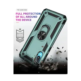 Newface Samsung Galaxy A02 Kılıf Sofya Yüzüklü Silikon Kapak - Yeşil