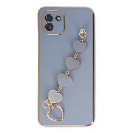 Newface Samsung Galaxy A03 Kılıf Esila Silikon - Gri