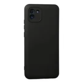 Newface Samsung Galaxy A03 Kılıf Nano Içi Kadife Silikon - Siyah