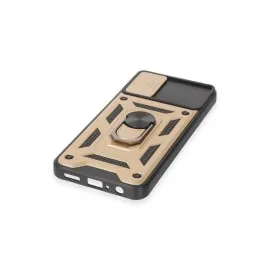 Newface Samsung Galaxy A04E Kılıf Pars Lens Yüzüklü Silikon - Gold
