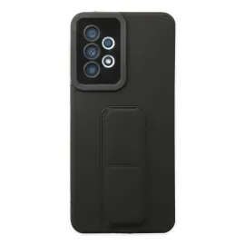 Newface Samsung Galaxy A33 5G Kılıf Mega Standlı Silikon - Siyah