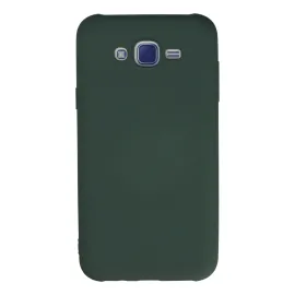 Newface Samsung Galaxy J7 Kılıf Nano Içi Kadife Silikon - Koyu Yeşil