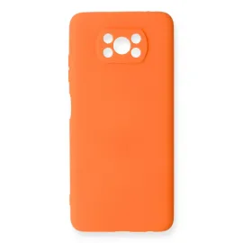 Newface Xiaomi Pocophone X3 Kılıf Nano Içi Kadife Silikon - Turuncu