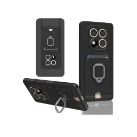 Newface Xiaomi Redmi Note 14 Pro 5G Kılıf Zuma Kartvizitli Yüzüklü Silikon - Siyah