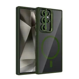 Joko Samsung Galaxy S23 Ultra Remim Lensli Magsafe Standlı Kapak - Koyu Yeşil