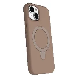 Newface Apple iPhone 15 Regal Magsafe Standlı Kapak - Çöl Titanyum