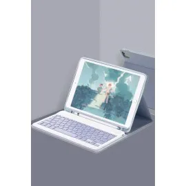 Newface Ipad 10.2 (9.nesil) Kılıf Kc01 Smart Klavyeli Tablet Kılıfı - Lacivert