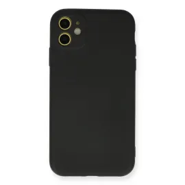 Newface Iphone 11 Kılıf Nano Içi Kadife Silikon - Siyah