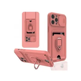 Newface Iphone 12 Pro Kılıf Zuma Kartvizitli Yüzüklü Silikon - Pembe