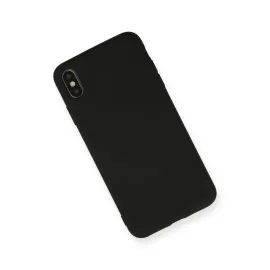 Newface Iphone Xs Max Kılıf Nano Içi Kadife Silikon - Siyah