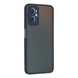 Newface Oppo A96 Kılıf Montreal Silikon Kapak - Lacivert