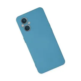 Newface Oppo Reno 7 Lite Kılıf Nano Içi Kadife Silikon - Mavi