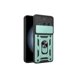 Newface Realme 11 Pro Kılıf Pars Lens Yüzüklü Silikon - Yeşil