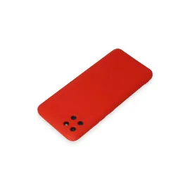Newface Realme C11 Kılıf Nano Içi Kadife Silikon - Kırmızı
