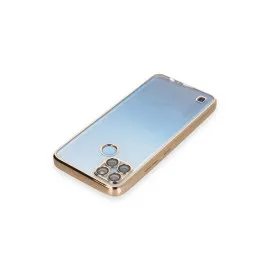 Newface Realme C25Y Kılıf Razer Lensli Silikon - Gold
