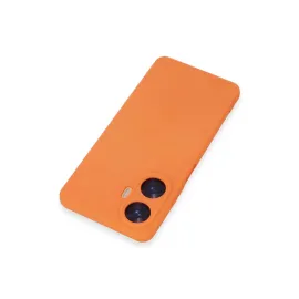 Newface Realme C55 Kılıf Nano Içi Kadife Silikon - Turuncu