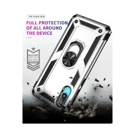 Newface Samsung Galaxy A02 Kılıf Sofya Yüzüklü Silikon Kapak - Gümüş