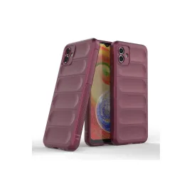 Newface Samsung Galaxy A04E Kılıf Optimum Silikon - Bordo