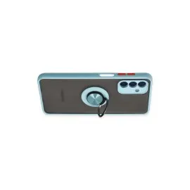 Newface Samsung Galaxy A04S Kılıf Montreal Yüzüklü Silikon Kapak - Buz Mavi
