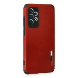 Newface Samsung Galaxy A72 Kılıf Loop Deri Silikon - Kırmızı