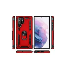 Newface Samsung Galaxy S21 Ultra Kılıf Sofya Yüzüklü Silikon Kapak - Siyah