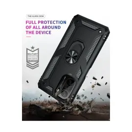 Newface Xiaomi Poco F3 Kılıf Sofya Yüzüklü Silikon Kapak - Siyah