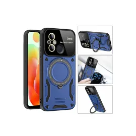 Newface Xiaomi Redmi 12C Kılıf Joy Lens Standlı Kapak - Koyu Yeşil
