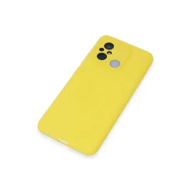 Newface Xiaomi Redmi 12C Kılıf Nano Içi Kadife Silikon - Sarı