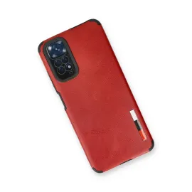 Newface Xiaomi Redmi Note 11 Kılıf Loop Deri Silikon - Kırmızı
