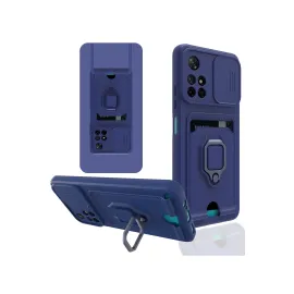 Newface Xiaomi Redmi Note 11T Kılıf Zuma Kartvizitli Yüzüklü Silikon - Lacivert