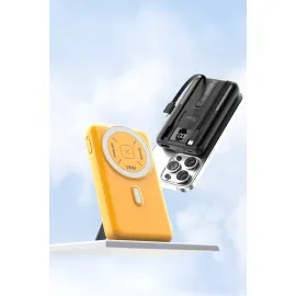 Joko J39 10.000 mAh 20W PD Dahili Kablolu Magsafe Powerbank - Turuncu