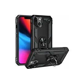 Newface Iphone 14 Kılıf Sofya Yüzüklü Silikon Kapak - Siyah
