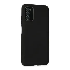 Newface Samsung Galaxy A03S Kılıf Lansman Glass Kapak - Siyah