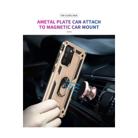 Newface Samsung Galaxy A03S Kılıf Sofya Yüzüklü Silikon Kapak - Gold