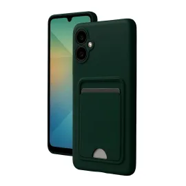 Newface Samsung Galaxy A07 Kelvin Kartvizitli Silikon - Koyu Yeşil