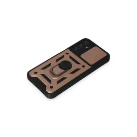 Newface Samsung Galaxy A14 4G Kılıf Pars Lens Yüzüklü Silikon - Rose Gold