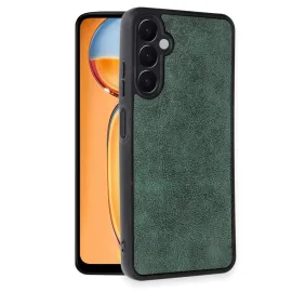 Newface Samsung Galaxy A26 Kılıf Aras Deri Kapak - Koyu Yeşil