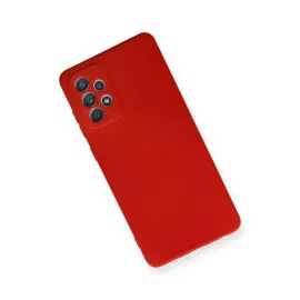 Newface Samsung Galaxy A72 Kılıf Nano Içi Kadife Silikon - Kırmızı