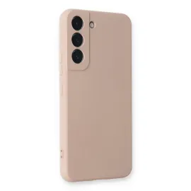 Newface Samsung Galaxy S22 Plus Kılıf Nano Içi Kadife Silikon - Pudra