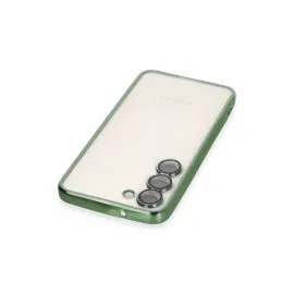 Newface Samsung Galaxy S24 Kılıf Razer Lensli Silikon - Yeşil