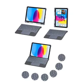 Newface T5508D iPad 2022 10.9 (10.Nesil) Kılıf Palermo Ledli Klavyeli Standlı Tablet Kılıfı - Siyah